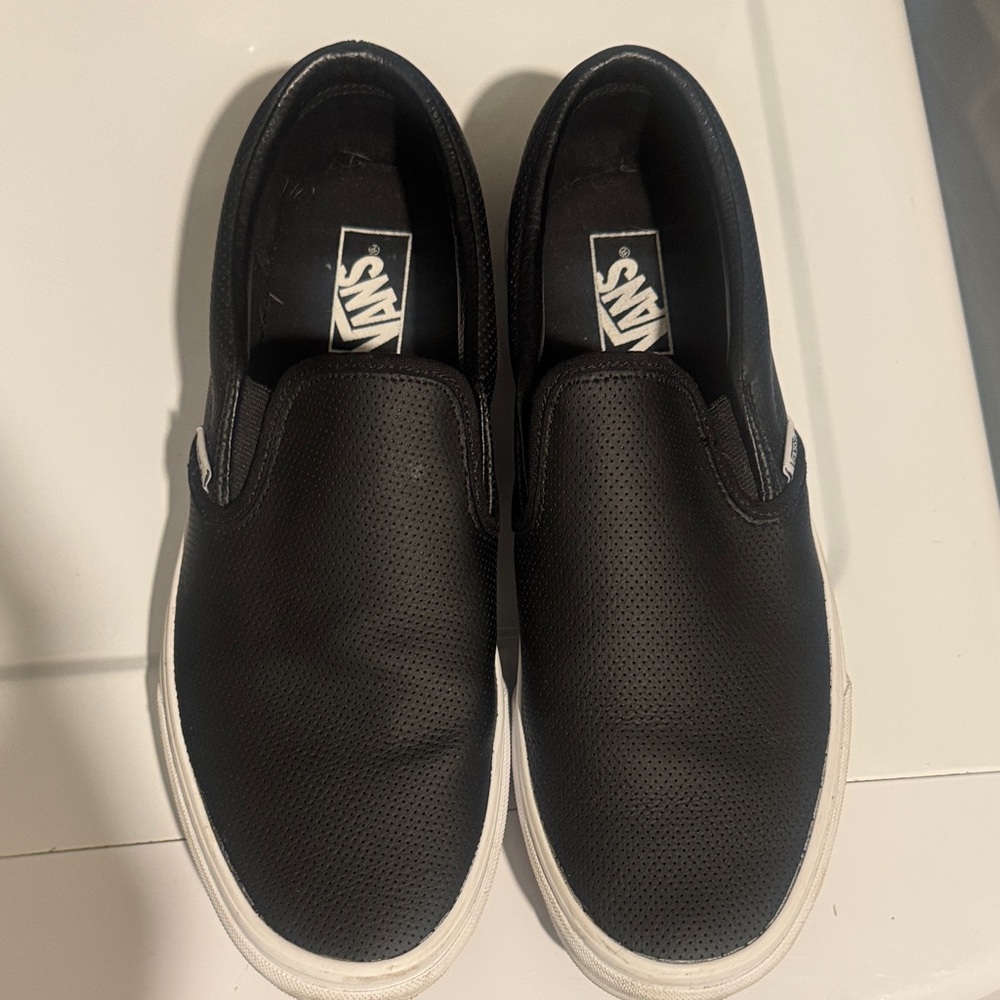 Vans Men's Black Perforated Slip-On Loafers